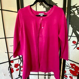 Laura Scott, large, hot pink  cardigan